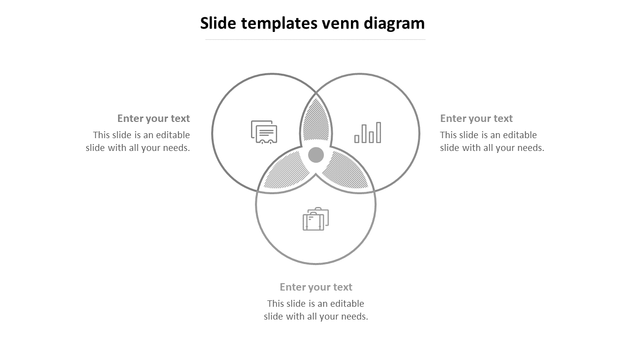 google slide templates venn diagram-grey